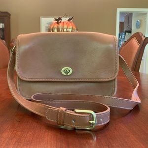 Coach Vintage British Tan Leather Crossbody Bag
